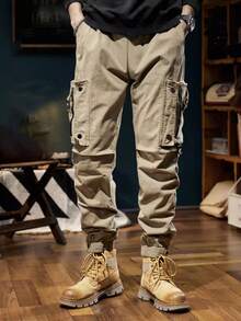 Men's Summer Clothes Cargo Pants Mens Clothing Baggy Pants Man Men's Cropped Trousers Big Size Korean Dongdaemun 2025 Sport Gym - Màu Khaki - Xem 1