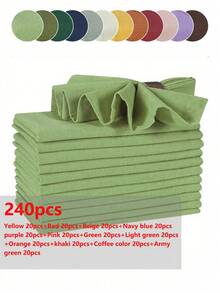 Minimalist Fresh Solid Color Absorbent Napkins, Suitable For Wedding Party Event Restaurant Kitchen Decor, 16inch*16inch, 2/6/12pcs - Multicolor - View 21