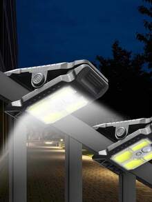 1pc New Solar Wall Light, IP65 Waterproof, Solar Powered Patio Decorative Clip Lamp. Motion Sensor Small Path Light, Easy Install Without Wiring, Auto On From Dusk To Dawn. Happy Holidays, Happy Halloween - Black - View 15