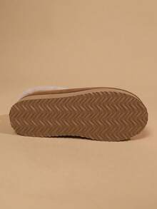 女士毛绒保暖拖鞋，舒适冬季雪地鞋 - 駝色 - 查看 6