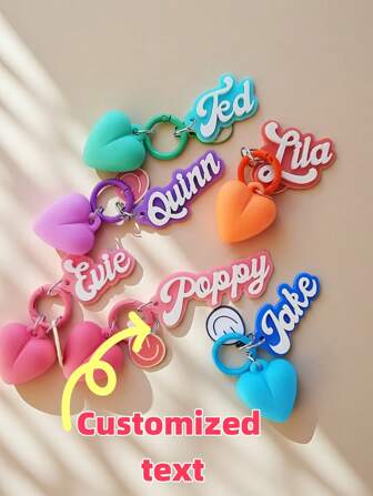 Llavero personalizado de acrílico - Aro de llaves con grabado láser 3D personalizado - Regalo único para papá, maestro, parejas (Día del Padre, Aniversario, Regalo escolar) - Texto/Nombre personalizado