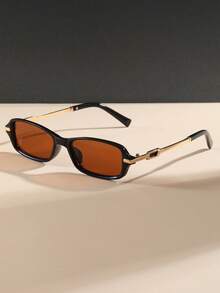 1 副女士复古小框猫眼眼镜金属镜腿百搭时尚适合夏季海滩度假、户外、旅行街头风格适合返校 - 彩色 - 查看 13