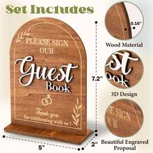 1/2 piezas Adorno de boda de madera, decoración para la ceremonia de boda