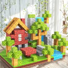 24/68/106 piezas Juego de construcción magnético, Rompecabezas 3D DIY, Decoración del hogar creativa, Regalo de Navidad perfecto, Kit de construcción de plástico multicolor