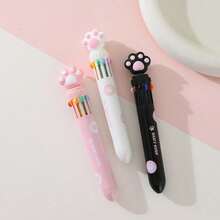 1 buah Pulpen Ballpoint Aneka Warna Desain Cakar Kucing untuk Pelajar, Pulpen Berbasis Minyak Berwarna untuk Menulis, Mencatat, Menyoroti, Melukis, untuk Perlengkapan Sekolah, Kembali ke Sekolah - MultiWarna - View 11
