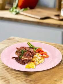 10 件/20 件/50 件浅粉色一次性纸盘 6 英寸粉色纸质蛋糕盘 7 英寸甜点盘适用于小吃、沙拉、家庭晚餐和 DIY 工艺品，适用于办公室、露营、室内使用、生日、新娘送礼会、性别揭晓、婚礼 - 粉色 - 查看 4