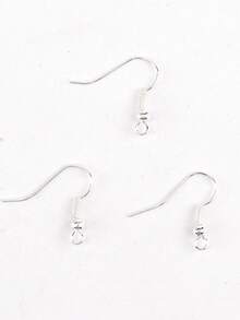 50pcs/Pack 20x20mm DIY Earring Findings Hook Earring Clasp Hook Components DIY Jewelry Making Accessories