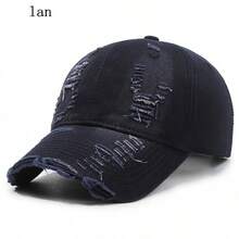 Fashionable Perforated Sun Protection And Shading Baseball Caps, Comfortable And Versatile Stylish Baseball Caps For Daily Use, Outdoor Sports And Casual Hats, Gifts For Friends, Truck Driver Hats - 藏蓝色 - 查看 2