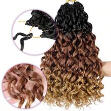 7 Packs GoGo Curl Crochet Hair 10 Inch Short Curly Crochet Hair Beach Curl Water Wave Crochet Braids Synthetic Hair Extensions 10 Inch T1B 30 27 01 - T1B/30/27-10Inch(packof7) - View 5