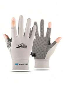 1 Paar neue Mode Eisseide Handschuhe, Herren Sommer dünn, rutschfest, UV-Schutz Vollfinger Handschuhe für Outdoor-Aktivitäten wie Angeln, Kajak, Rudern