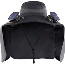 Sombrero de pesca con ventilador solar para hombres, sombrero de ala ancha con doble ventilador, sombrero cubo con ventilador, 3 velocidades y 90° de inclinación