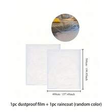 1pc/2pcs Transparent Furniture Dust Cover, Wardrobe Sofa Protective Film, Renovation Plastic Dust Cover, Paint Spray Dust Cover - Clear - View 19