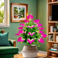 1 Bund mit 18 Köpfen Calla Lilien Künstliche Blumen für Heimdekoration, Wohnzimmer und Garten