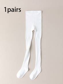 4 pares de Medias a rayas verticales de unicolor para niños, adecuadas para todas las estaciones, se pueden usar como mallas - Multicolor - Ver 14