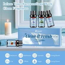 Essential Oils, Fragrance Oil Set( Gentleman,Fruit,Woody,Sleep,Relax)Essential Oils For Diffuser For Home,Air Freshening Diffuser Oils Scents For Aromatherapy,Laundry,Candle&Soap Making,Humidifiers - Clean - View 8