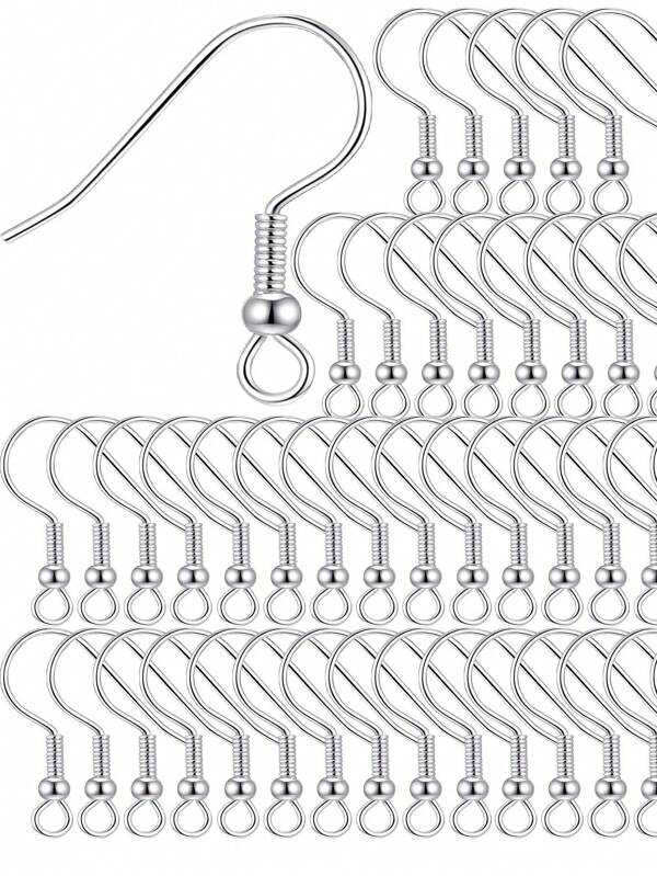 50 Stücke/Packung 20x20mm DIY Ohrring Verschluss Haken Komponenten, DIY Schmuckherstellung Zubehör