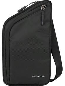 Travelon: World Travel Essentials Slim Crossbody Bag - Black - View 1