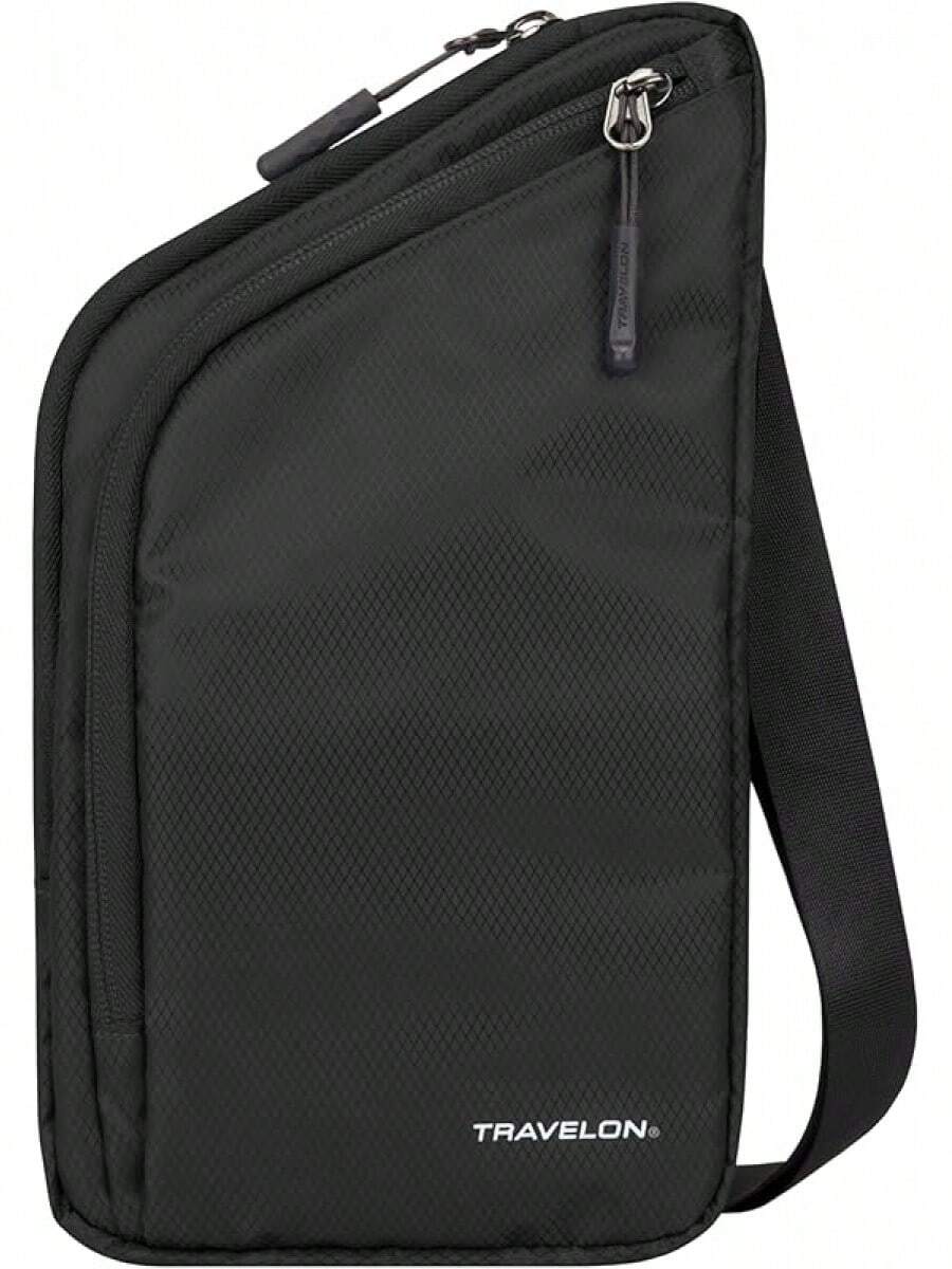 Travelon: World Travel Essentials Slim Crossbody Bag - 黑色 - 查看 1