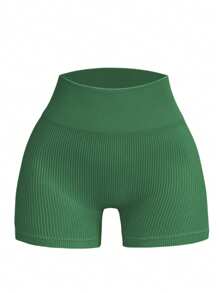 6 Stück/Pack Damen Shorts mit hoher Taille, elastisch, einfarbig, vielseitig, Lässig, geeignet für Outdoor-Aktivitäten, Fitnessstudio