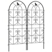 Rankgitter Metall 2er Set zum Stecken rostfrei Rankhilfe mit Vogeldesign für Kletterpflanzen 50x120 cm Spalier für Zimmerpflanzen Pflanzenspalier für Tomaten Blumen Kletterpflanzen Schwarz
