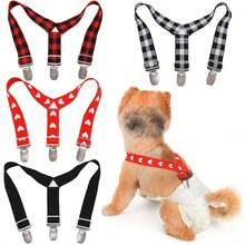1pc Dog Diaper Harness Dress For Female Dogs, Adjustable Size Suitable For Small, Medium & Large Breeds - Multicolor - View 10