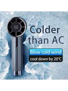 Portable Handheld Fan, 100 Speeds Adjustable Turbo Mini Fan, 1800mAh Battery Rechargeable Personal Fan With Metal Body, LCD Digital Display, Gift For Women Men Travel/Camping/Outdoors