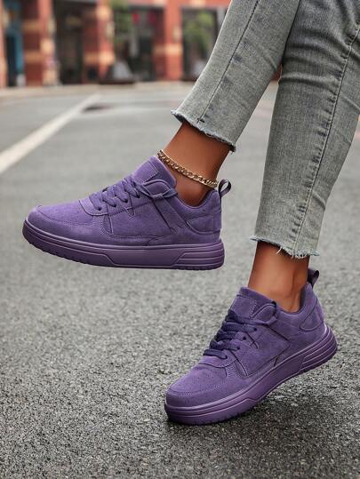 Baskets décontractées vintage kaki à lacets pour femmes, chaussures plates polyvalentes et confortables pour l'extérieur, chaussures de skate pour adolescentes, chaussures de course
