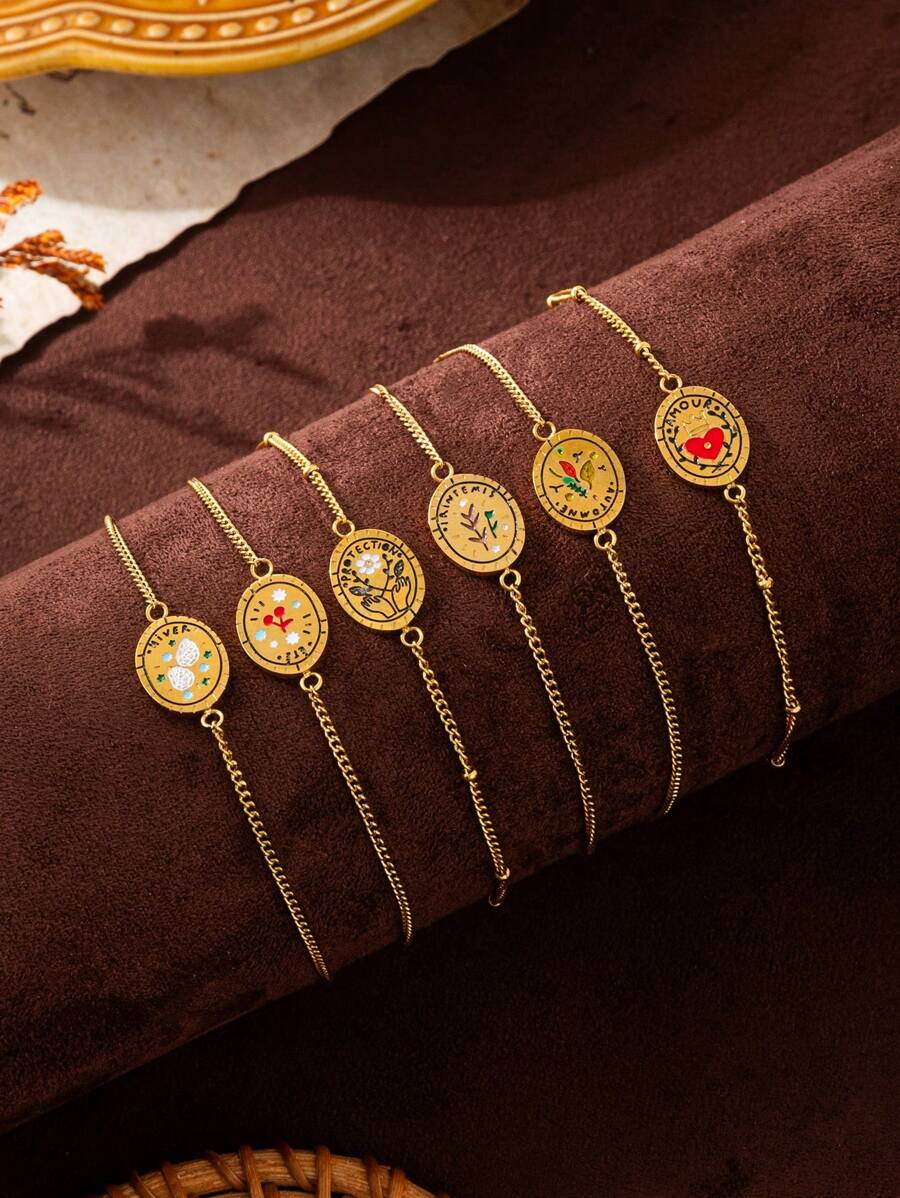 1 Stück Sommer Mode süß und vielseitig Blumen Vier Jahreszeiten Pflanze Serie Retro exquisite Damen Armband. Beschichtet mit 18K Gold, wasserdicht und schweiß fest, geeignet als Geschenk für Mütter, Ehefrauen, Freundinnen und als Damenschmuck