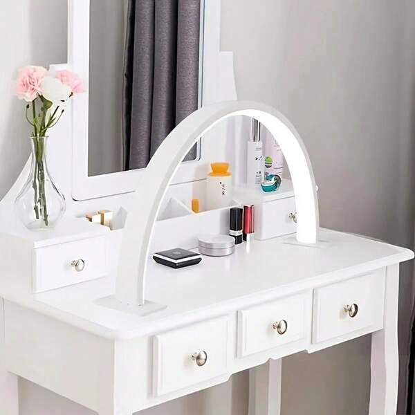 1 Stück Halbmond-Nagel-Lampe für den Schreibtisch, LED-Nagellampe, per USB angeschlossen mit Knopfschalter, Lampe für Nageltechniker, Wimpernverlängerung, Tattoos, Augenbrauen und Hautpflege, USB-Leuchte