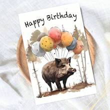 1 Stück Geburtstagskarte "Waldaufseher & Jäger" (mit Umschlag) - "Alles Gute zum Geburtstag" Geburtstagskarte, Geburtstagsgeschenk, Waldaufseher, Jagd im Wald, Naturelemente Schulbedarf, Schulanfang