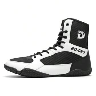 Men's Indoor Boxing Training Shoes, Rubber Sole Competition Wrestling Shoes, Martial Arts Shoes