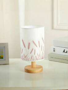 1pc Nordic Style Fabric Table Lamp, Wooden Base, Suitable For Living Room, Bedroom, Office Decor, LED Eye-Protecting Lighting, Bedside Lamp, 3-Color Dimming/Solid Color Short Version, Gift For Friends, Family, Birthday/Holiday, USB Powered, Desktop Decor, LED Desk Lamp, Nightlight - White - View 12