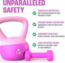 Soft Kettlebells,  Kettlebell Sets, Kettle Bell Sets For Women & Men, Safe Strength Training Kettlebells, Kettlebell Weights For Home Workouts & More. - Purple - View 5
