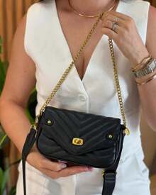 Asaloog WOMEN'S CROSSBODY BAG WITH COIN PURSE AND CHAIN HAND STRAP DC-819
