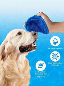 1 pieza Cepillo de baño para mascotas, cepillo de aseo para gatos, guante de baño para perros, guante de masaje, cepillo de limpieza, cepillo de champú para mascotas, peine de baño de goma de silicona con mango redondo ajustable, herramienta de auto-acicalado para gatos, adecuado para rincones de gatos, tabla de rascado para la cara del gato, masajeador de gato ajustable, accesorios para gatos, tabla de rascado para mentón de gato, tabla de rascado de belleza, mini juego para el hogar, herramienta de acicalado para perros y gatos