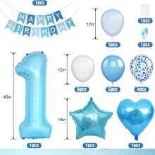 25 Stücke Kinder Metallische Zahlen, Stern, Herz-förmige Folienballons Set, Kleinkind Geburtstags Party Deko Girlande