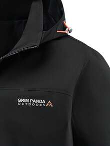 Herren wasserdichte winddichte Wanderjacke - Outdoor Softshell Regenmantel mit abnehmbarer Kapuze & Reißverschlusstaschen, atmungsaktive Trekking Camping Schale, leichte Reise Klettern Angeljacke für Wandern, Rucksackfahren, tägliches Abenteuer