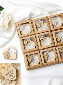 1/50/100 szt. spersonalizowanych świeczników ślubnych z tekstem, spersonalizowane stojaki na świece z żywicy w kształcie pnia drzewa, zestaw prezentowy dla druhny, świeczniki na stół, dekoracja stołu na przyjęcie, na święta, rocznicę, wielofunkcyjne, trwałe, ozdobne, wielokrotnego użytku, wykwintne, stylowe, wysokiej jakości, kolorowe, nowoczesne, niestandardowe, spersonalizowane, niepowtarzalne, na Walentynki, Dzień Matki, urodziny, Dzień Ojca, ukończenie szkoły, wesela, parapetówkę