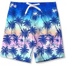 Kids Boys Swim Trunks Mesh Lining Water Resistant Beach Shorts 5-14 Years - Style 46 - View 1
