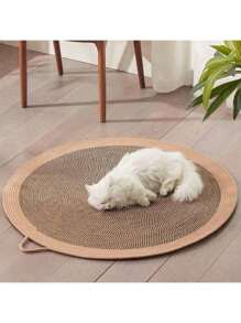 Cat Scratching Device Cat Scratching Pad Cattail Or Hemp Rope Does Not Sting Hand Woven Natural Cattail Fragrance Suitable For Living Room Bedroom Balcony.