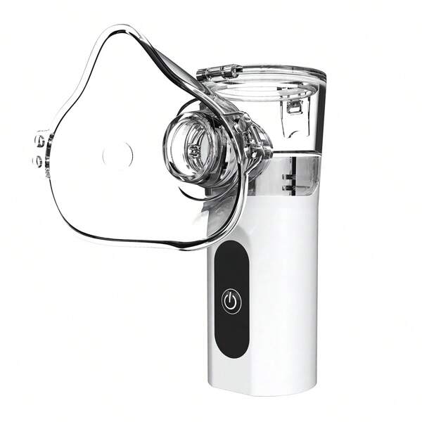 1pc Portable Handheld Nebulizer Mesh Nebulizer, Home Use For Respiratory Issues, With Nebulizer Mask And USB Power Cord, Moisture For Face, Compact And Lightweight With LED Display, Suitable For Home Healthcare (Batteries Not Included)