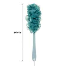 Arswin Back Scrubber For Shower, Loofah Long Handle Bath Body Brush, Soft Nylon Mesh Sponge On A Stick For Shower Men Women Kids Elderly, Exfoliating Scrub Cleaning Luffa For All Kinds Of Skin(Blue) Back To School - Blue - View 5