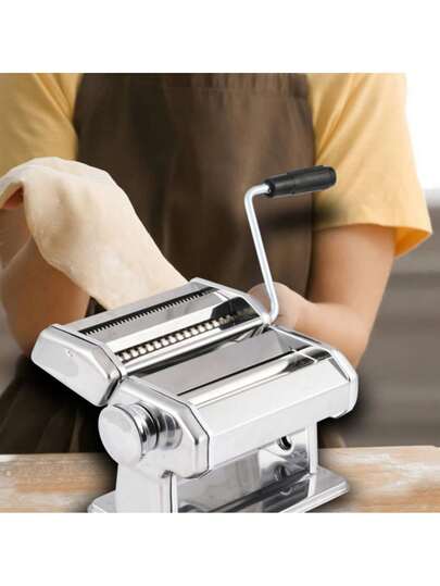 One-Piece, Dough Sheeter, Silver, Stainless Steel, 2 Blades, Manual Dough Sheeter