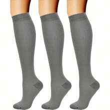 1 paire de chaussettes de compression pour la circulation sanguine unisexe, 15-20 mmHg, meilleur soutien pour les sports, la course, le cyclisme