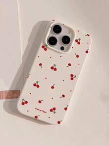 Funda para teléfono 1 Uds. GUCADI carcasa blanca con cereza roja Compatible con funda para teléfono Apple - Multicolor - Ver 5