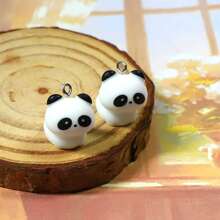 6/12pcs Resin Cute Rhinoceros, Polar Bear, Horse Animal Pendant DIY Cartoon Earrings, Necklace, Keychain, Decor