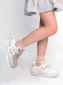 Niños y niñas  niño zapatos de tabla blanco suave fondo antideslizante baja banda cien zapatos de bebé - Rosa brillante - Ver 3