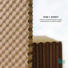 Paper Bubble Wrap Sheets, Moving & Shipping, 12 In X 12 In X 250 Ft - Brown - View 3