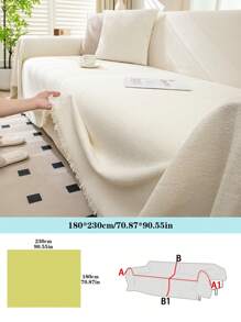 1PC All-Season Non-Slip Sofa Cover - Fit For Single, Double, Triple & Quad Sofas, Machine Washable, Modern Design Home Decor