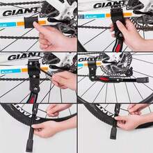 NetHong HEAVY DUTY ADJUSTABLE MOUNTAIN BIKE BICYCLE CYCLE PROP SIDE REAR KICK STAND - Black - View 10